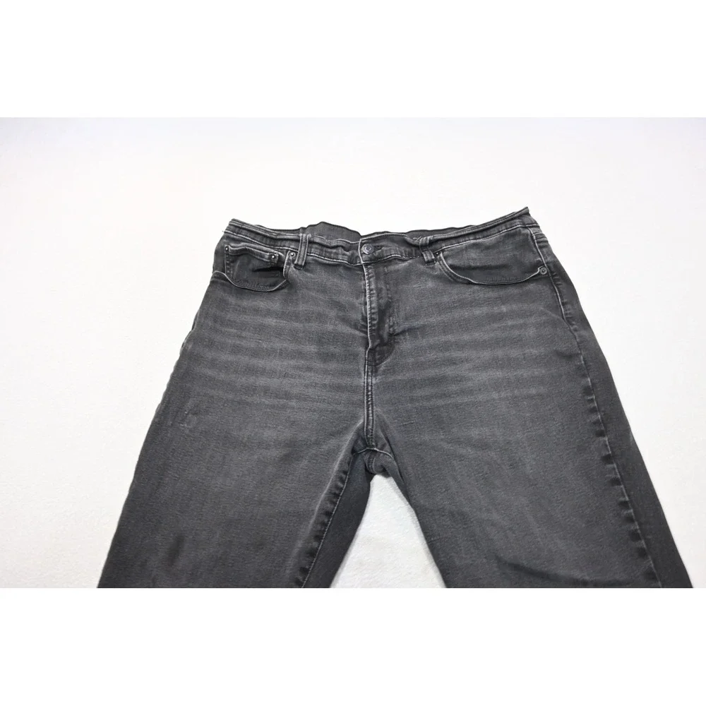 Lucky Brand 410 Athletic Straight Jeans Mens 40x32 Black Denim Excellent